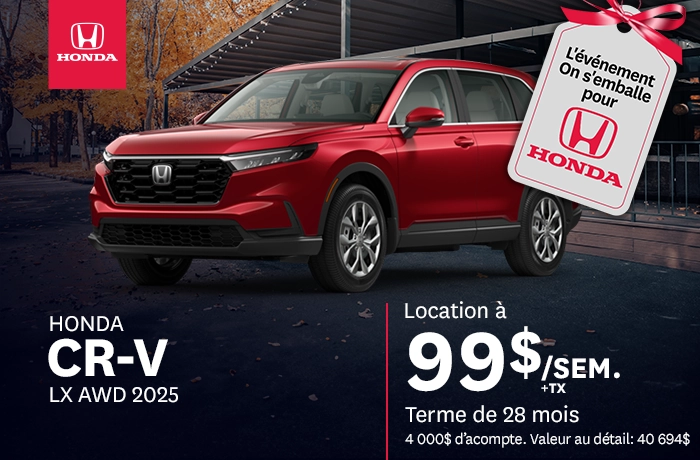 Bannière de Honda CR-V LX AWD 2025